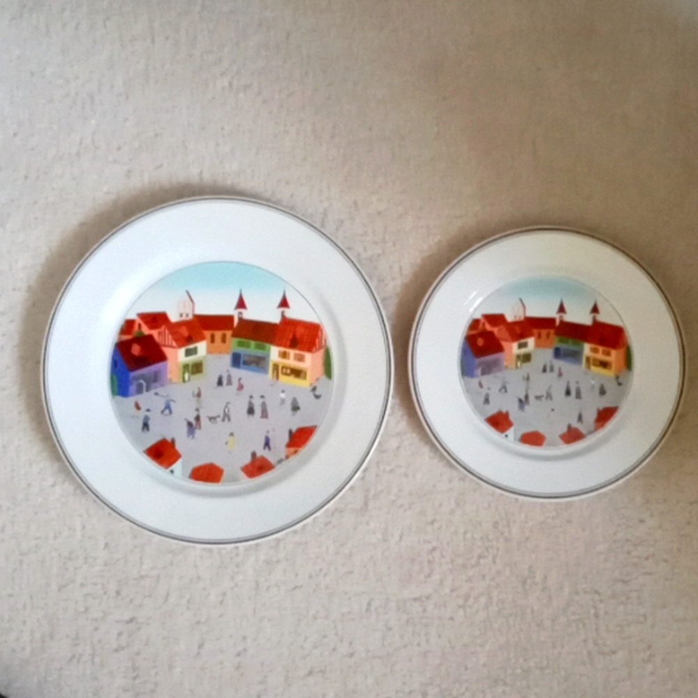 Villeroy & Boch 1 dinner plate and 1 bread & butter plate.
